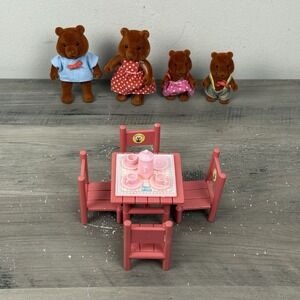 Vtg Sylvanian Family Forest Families Barenwald Bear Furniture Calico Critters